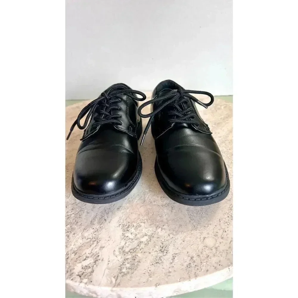 Stacy Adams Boys Black Faux Leather Austin Uniform Oxford Dress Shoes‎ Size 13M
